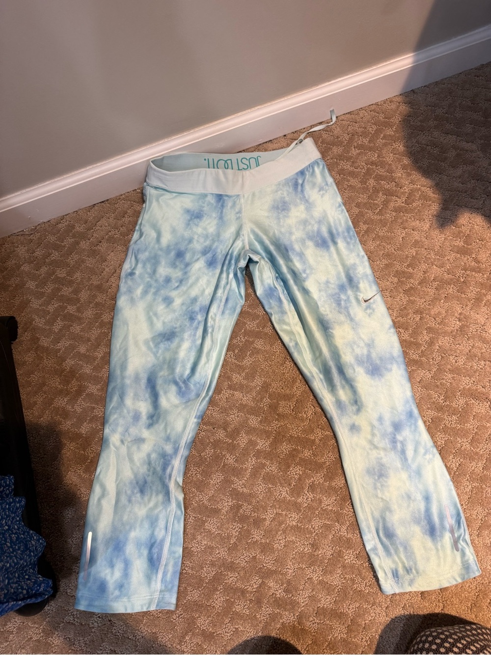 Nike Blue Tie-Dye Active Leggings